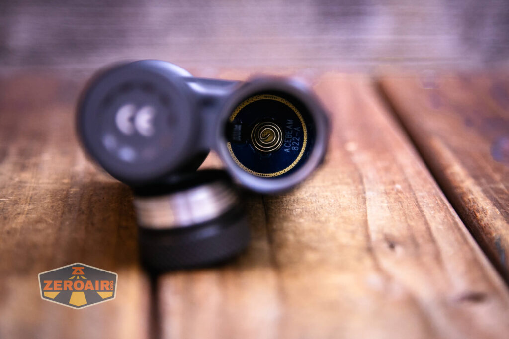 Acebeam Terminator M1 flashlight spring in positive end