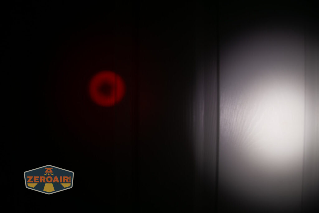 beamshots on door compared to nichia 219b