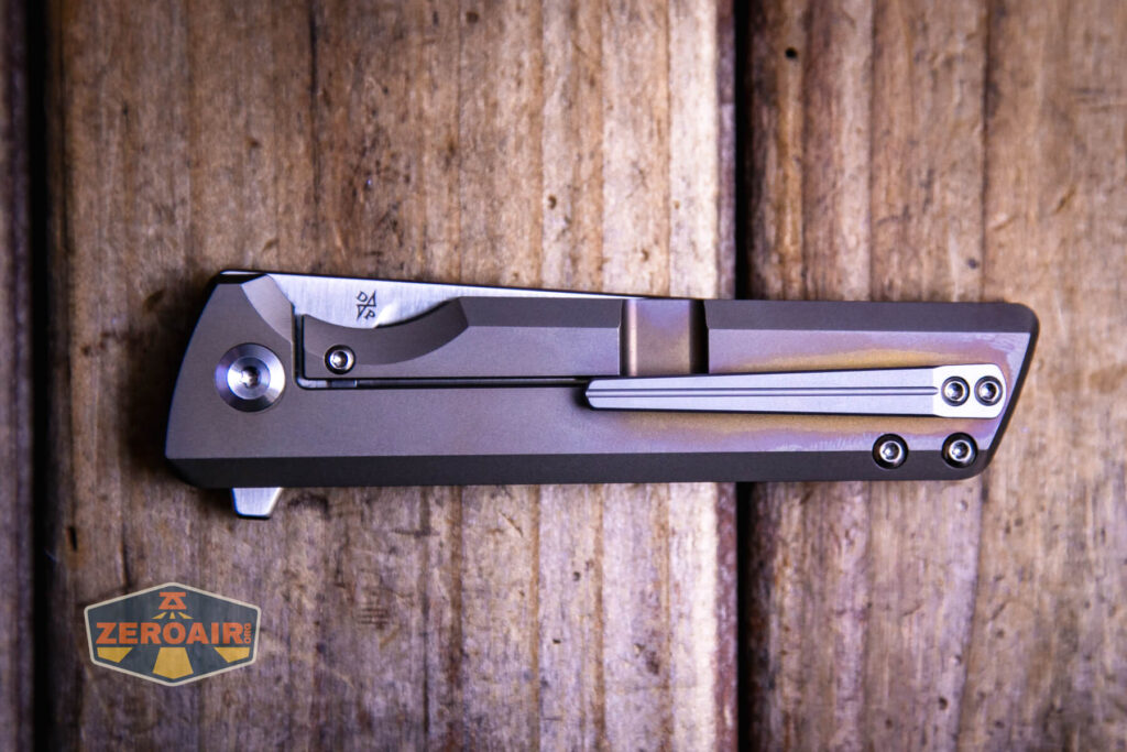 Kansept Anomaly titanium knife clip side