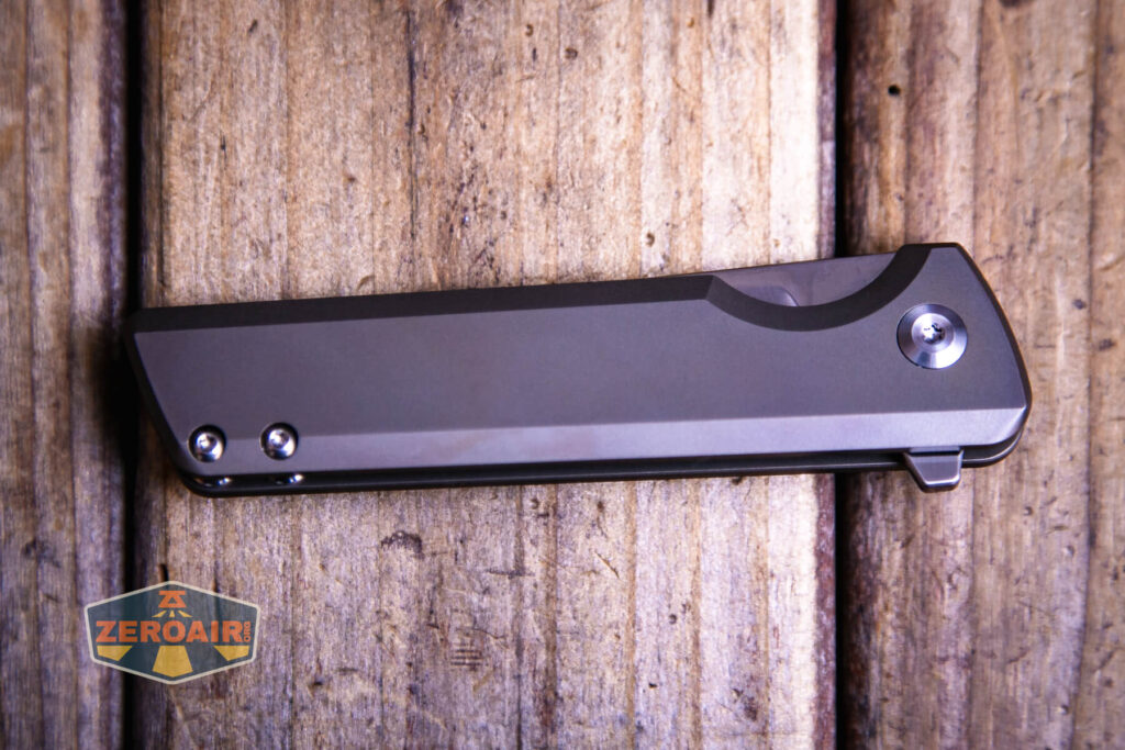 Kansept Anomaly titanium knife flat side