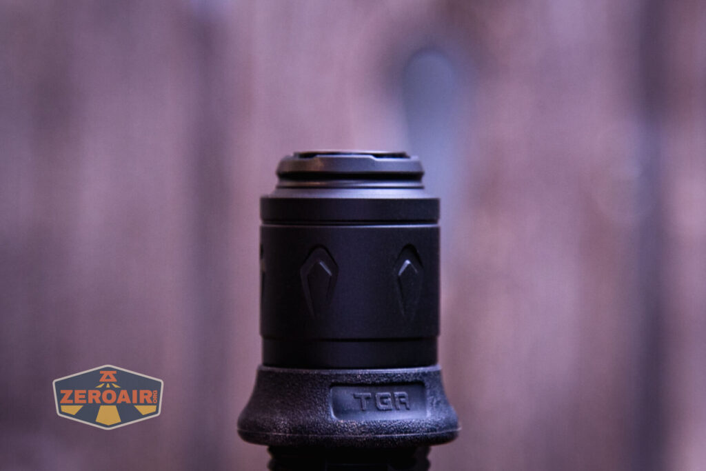 Olight Warrior X 4 tactical flashlight tail switch profile