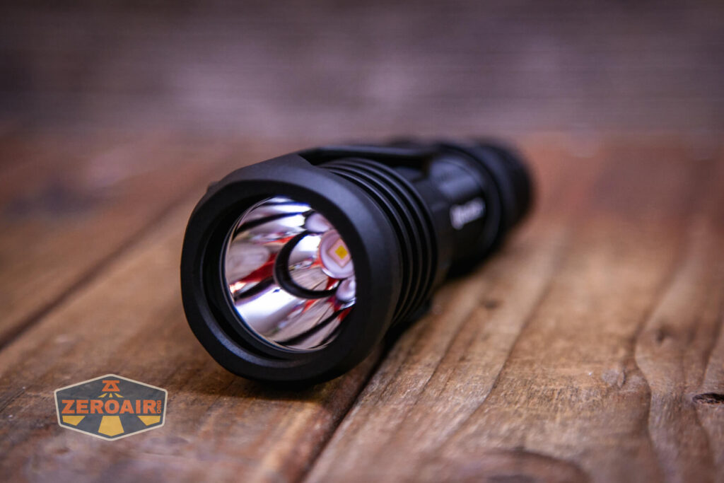 Olight Warrior X 4 tactical flashlight in holster and usable