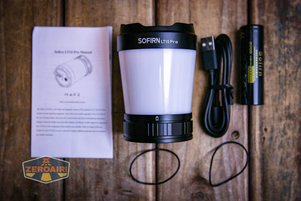 Sofirn LT1S Pro camping lantern what's included