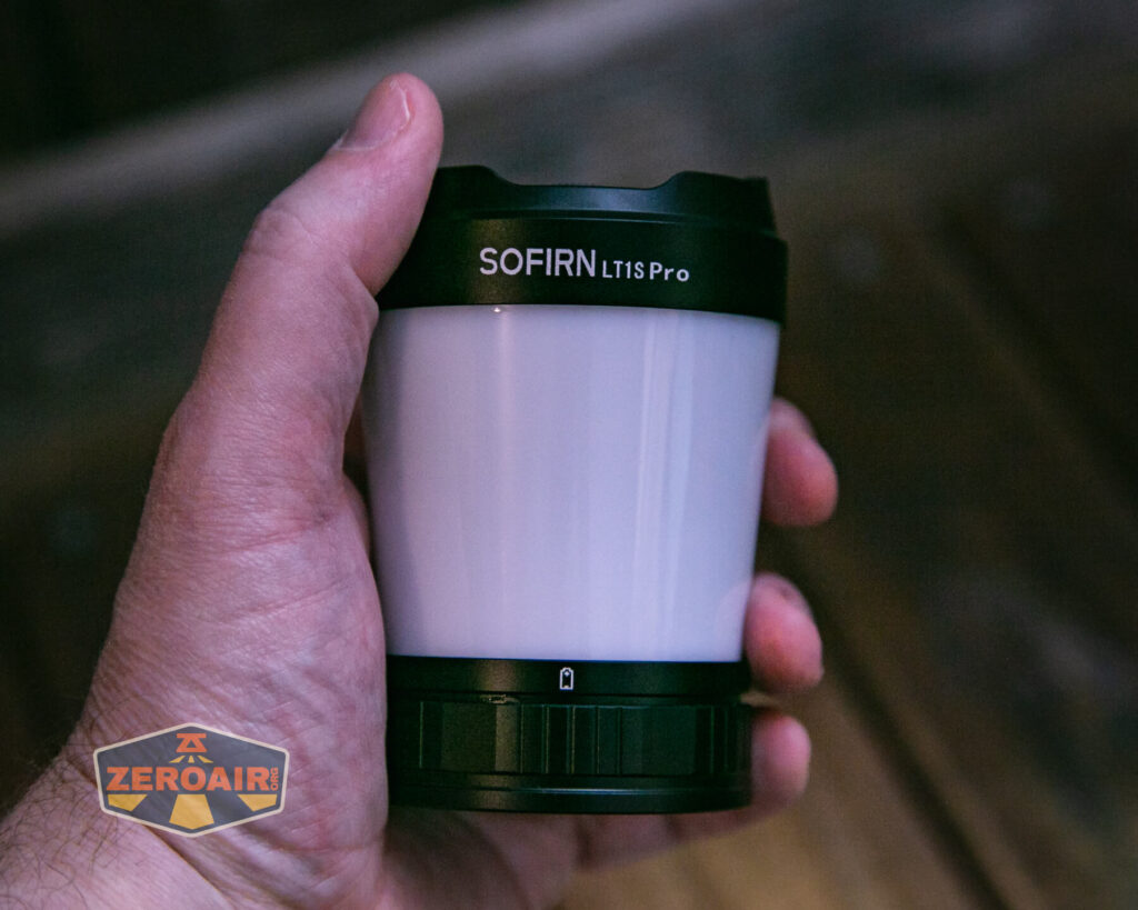 Sofirn LT1S Pro camping lantern in hand