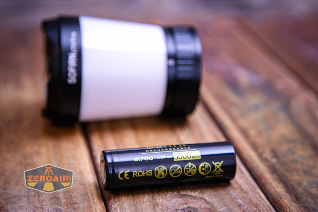 Sofirn LT1S Pro camping lantern with included 21700