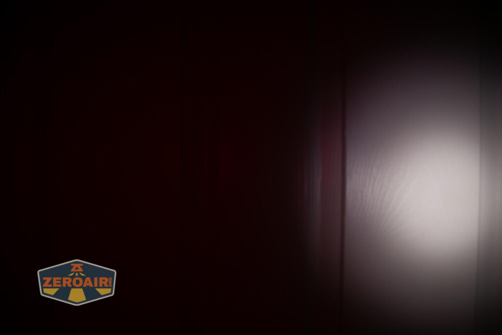 beamshots on door compared to nichia 219b