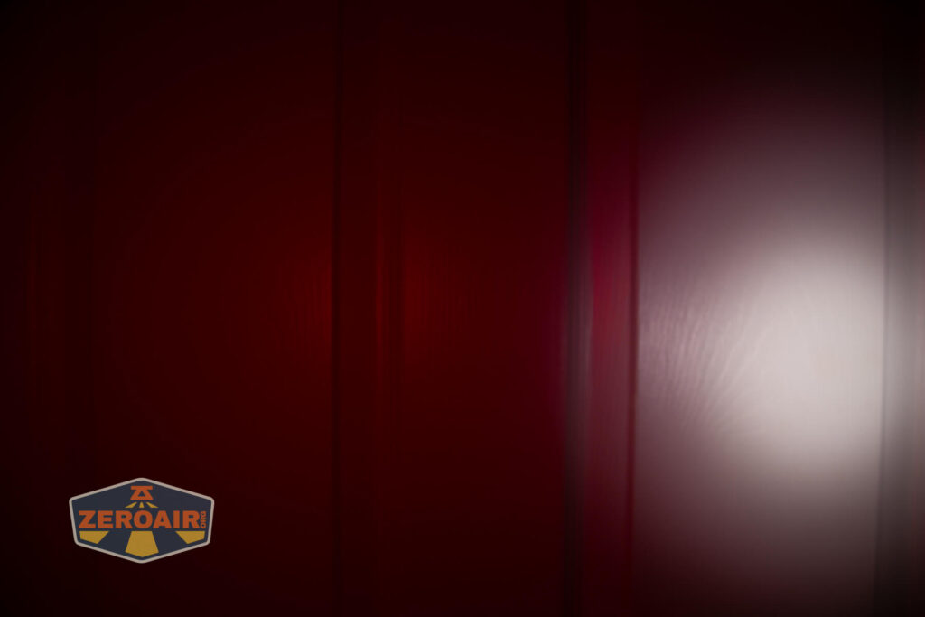 beamshots on door compared to nichia 219b