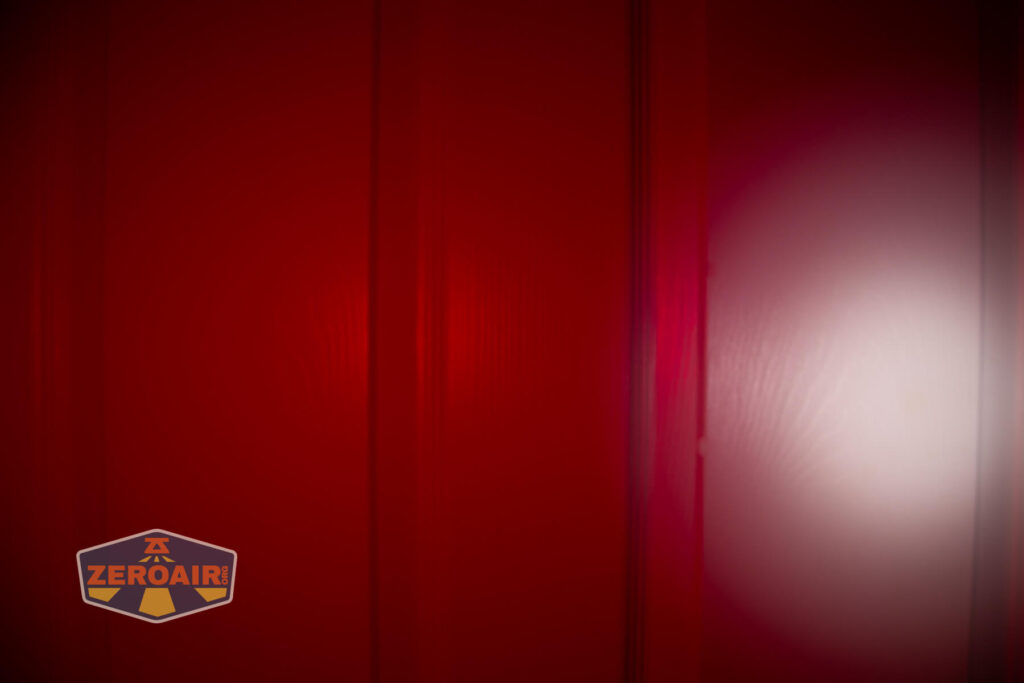 beamshots on door compared to nichia 219b