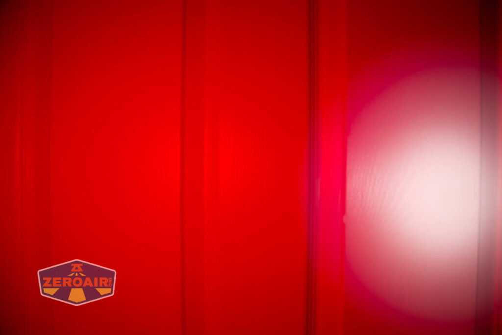 beamshots on door compared to nichia 219b