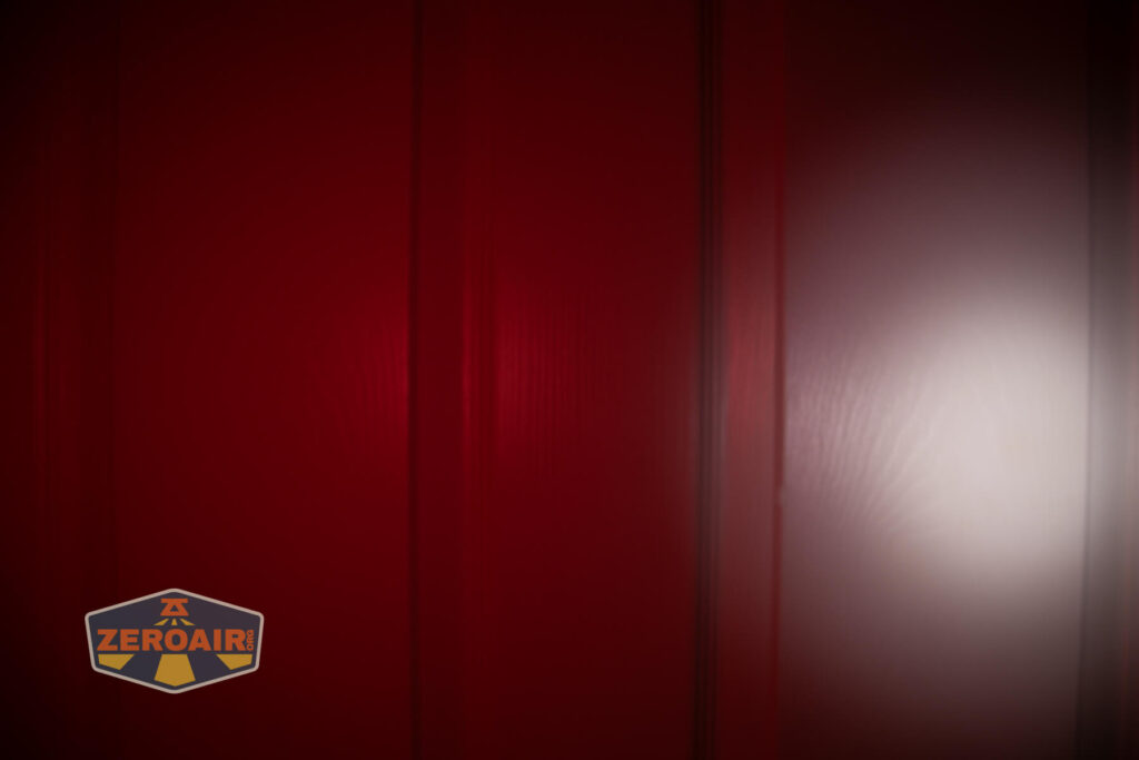 beamshots on door compared to nichia 219b