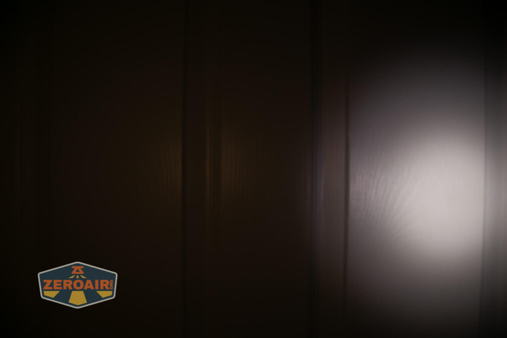 beamshots on door compared to nichia 219b