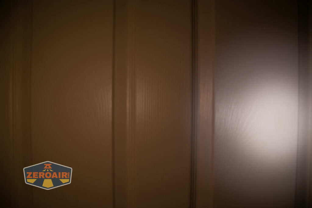 beamshots on door compared to nichia 219b