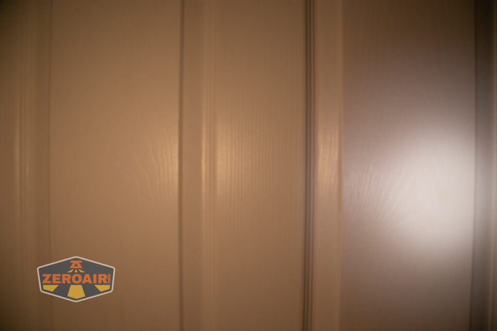 beamshots on door compared to nichia 219b