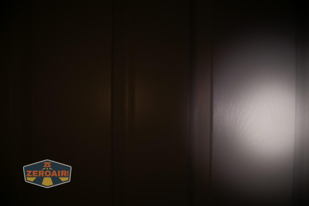 beamshots on door compared to nichia 219b