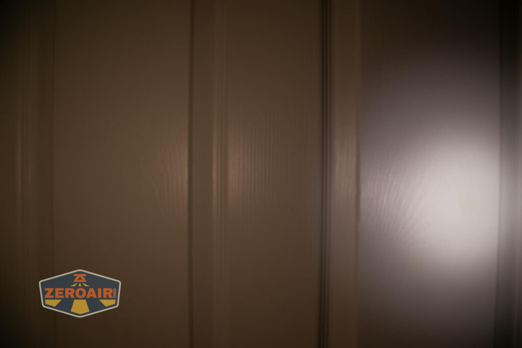 beamshots on door compared to nichia 219b