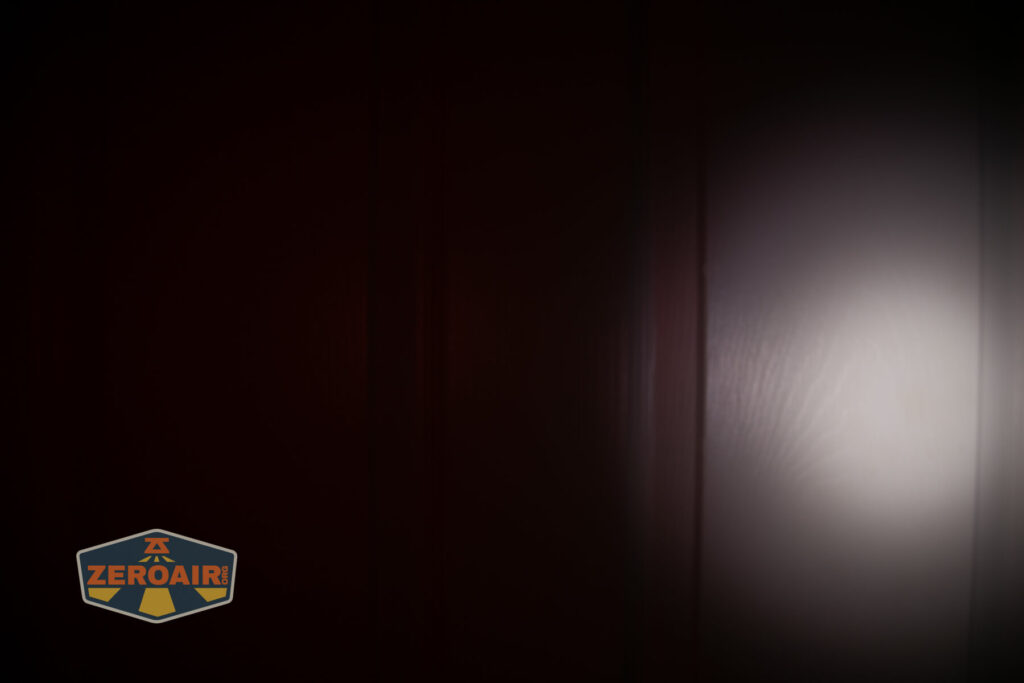 beamshots on door compared to nichia 219b