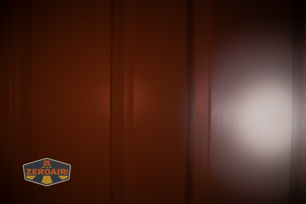 beamshots on door compared to nichia 219b