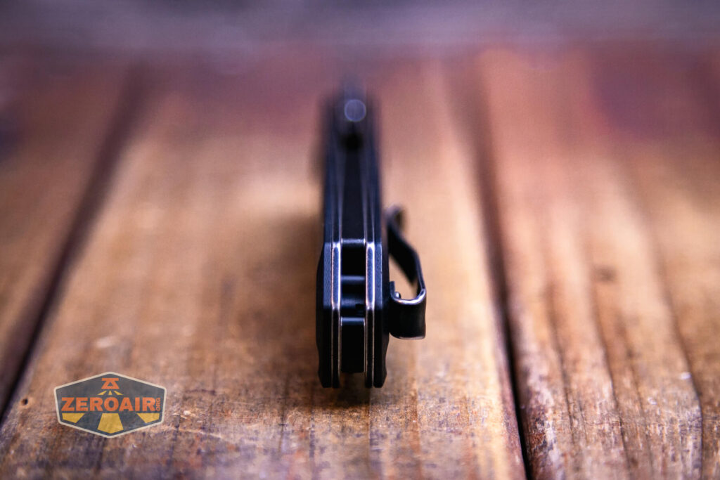 Kansept Integra flipper knife backspacer detail