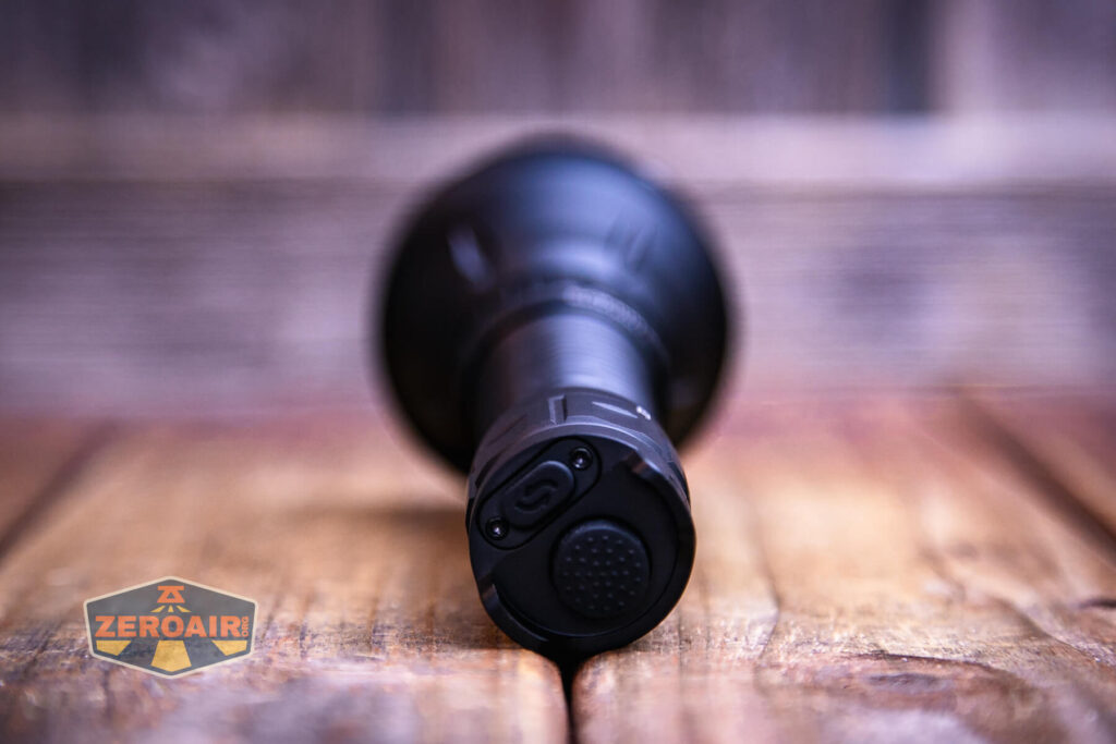 Sofirn SF26 tactical flashlight tail switches