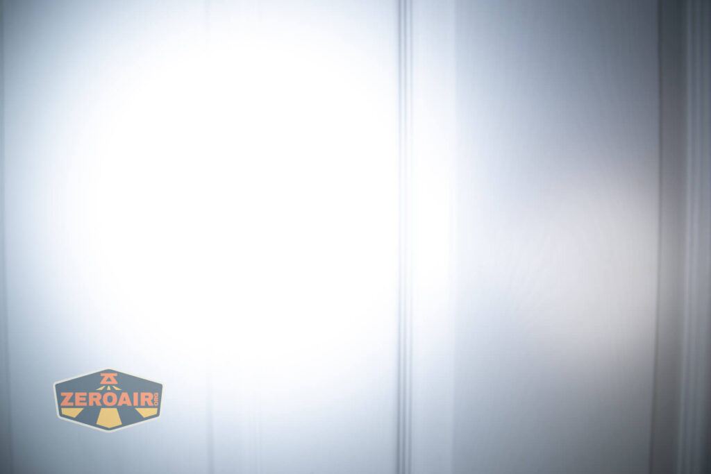 beamshots on door compared to nichia 219b