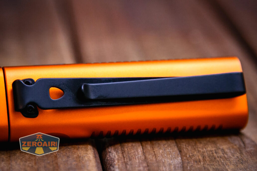 Olight Arkflex adjustable flashlight pocket clip detail