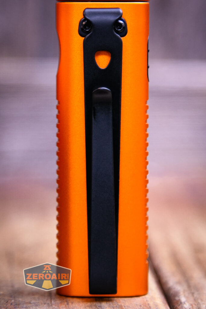 Olight Arkflex adjustable flashlight pocket clip detail