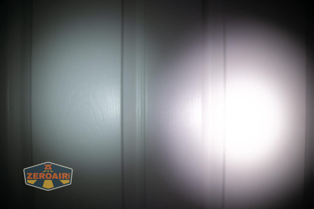 beamshots on door (at 1') compared to nichia 219b 4500K