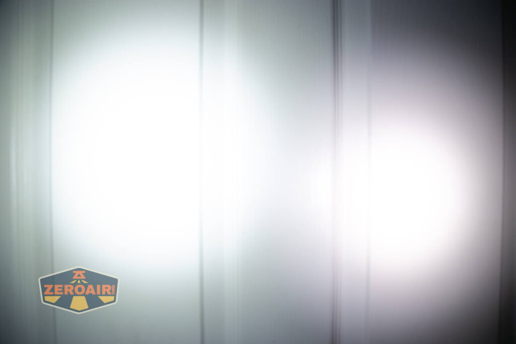 beamshots on door (at 1') compared to nichia 219b 4500K