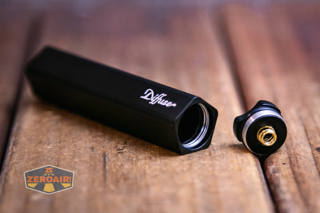 Olight Diffuse 14500 EDC flashlight tailcap off