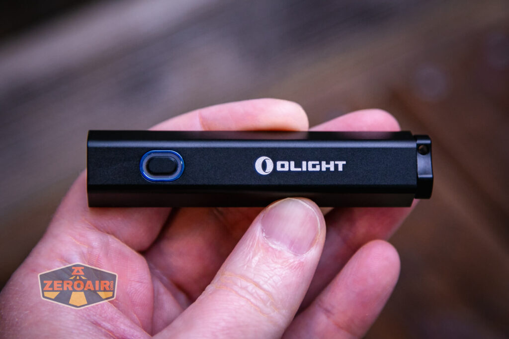 Olight Diffuse 14500 EDC flashlight in hand