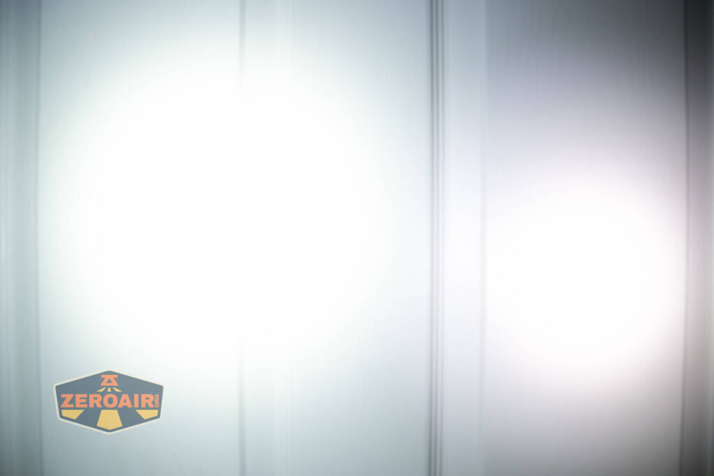 beamshots on door (at 1') compared to nichia 219b 4500K