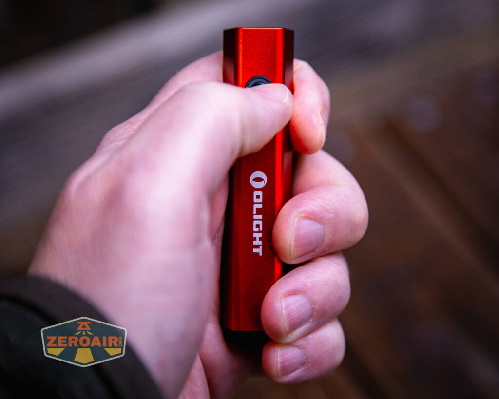 Olight Diffuse EDC Pocket flashlight in hand