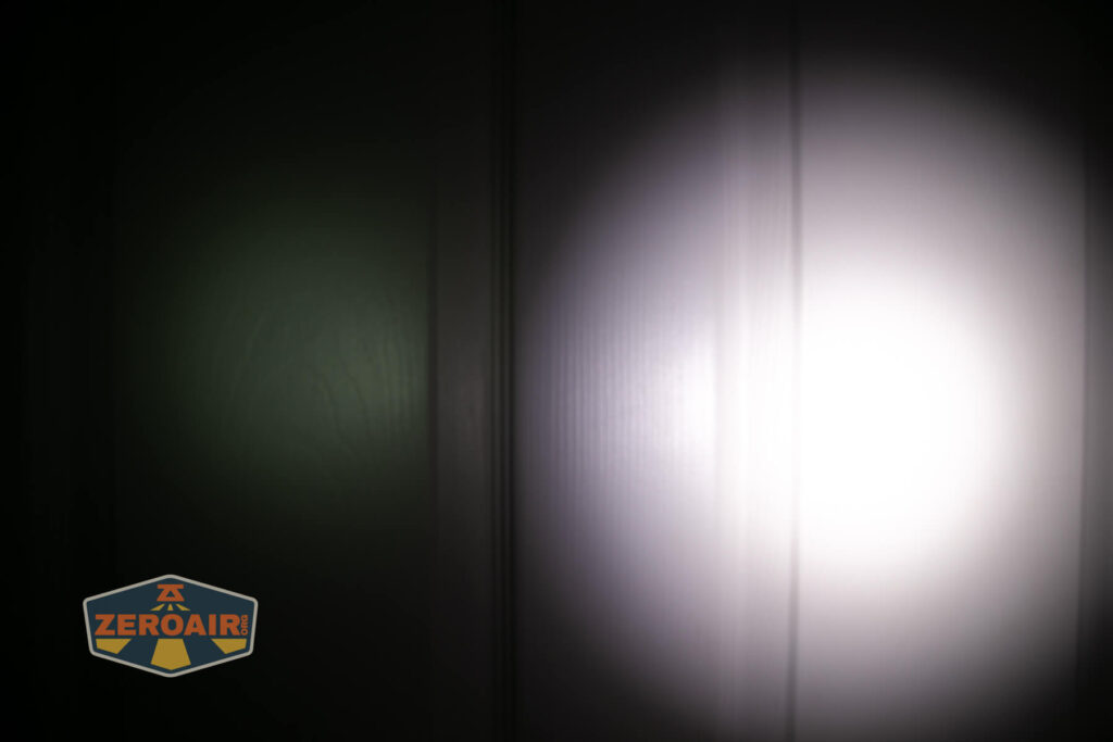 beamshots on door (at 1') compared to nichia 219b 4500K