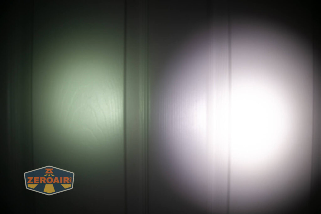 beamshots on door (at 1') compared to nichia 219b 4500K