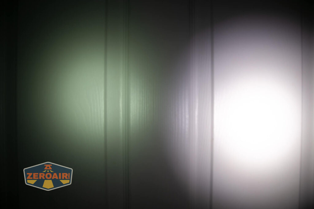 beamshots on door (at 1') compared to nichia 219b 4500K