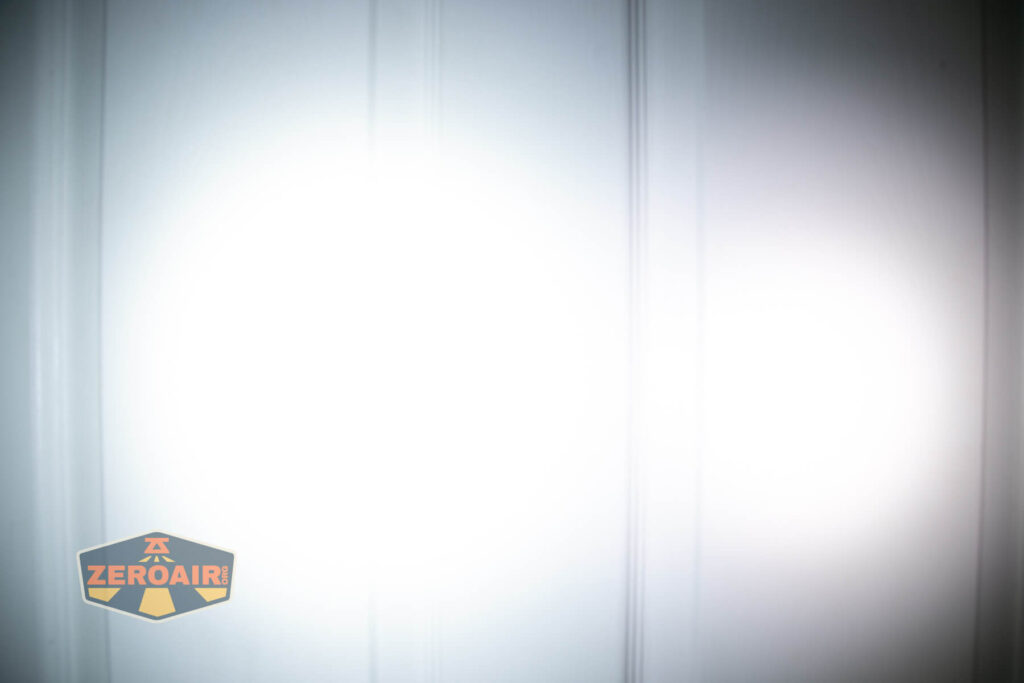 beamshots on door (at 1') compared to nichia 219b 4500K