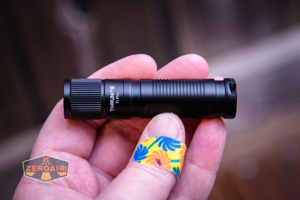 Thrunite Ti Pro flashlight in hand