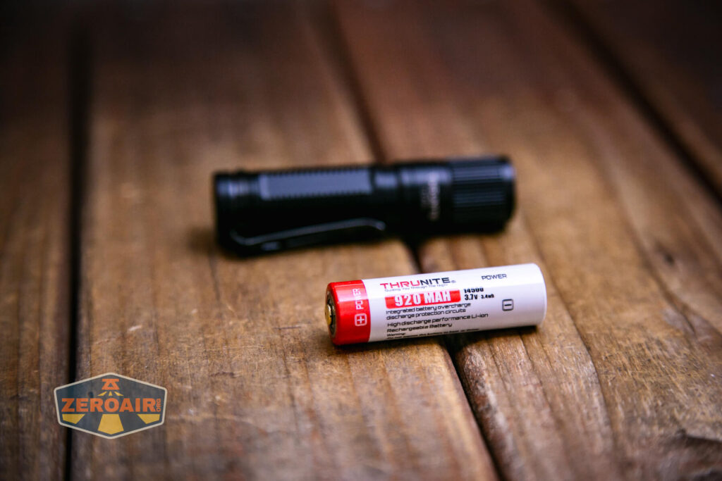 Thrunite Ti Pro flashlight with included 14500 cell