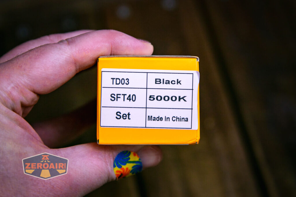 Wurkkos TD03 tactical flashlight box