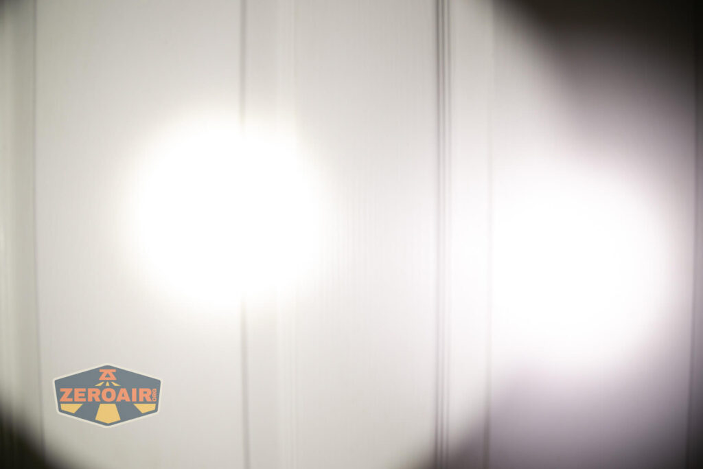 beamshots on door (at 1') compared to nichia 219b 4500K