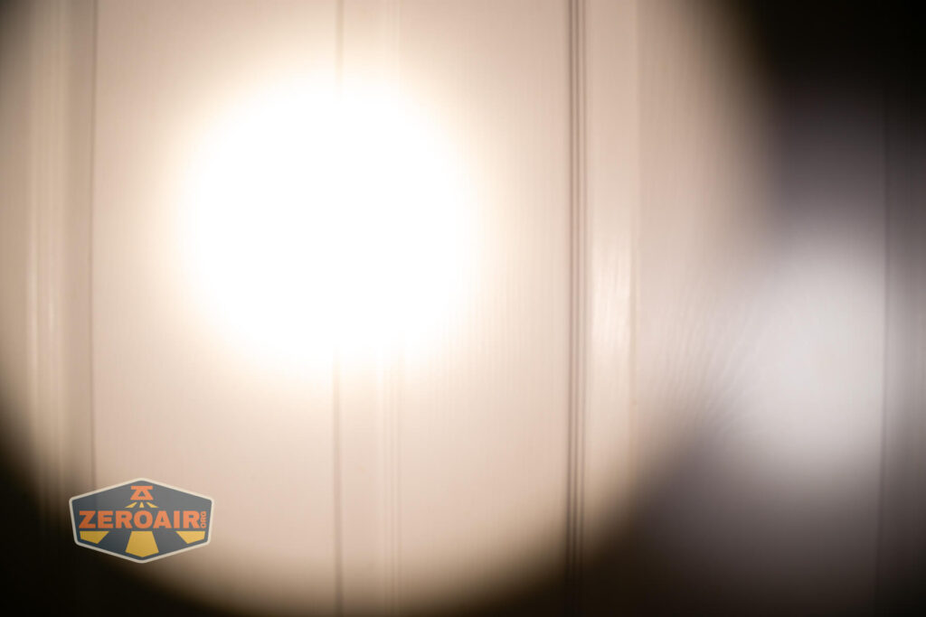 beamshots on door (at 1') compared to nichia 219b 4500K