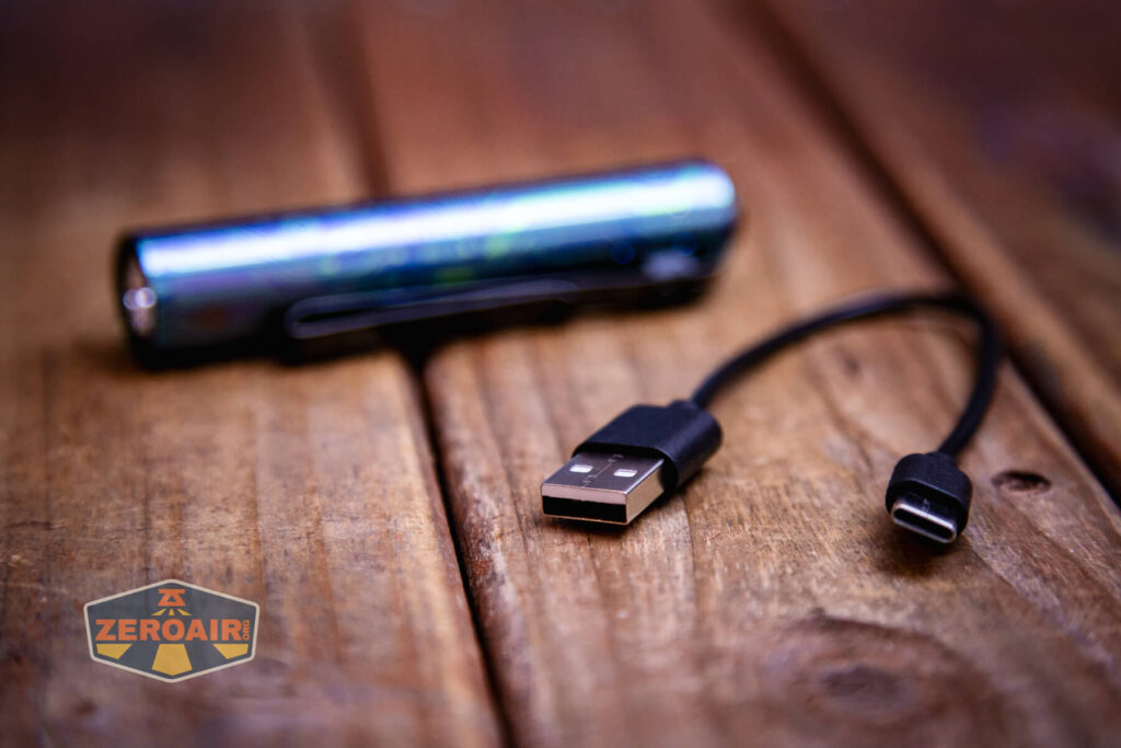 Acebeam Rider RX Titanium v2 flashlight charging cable