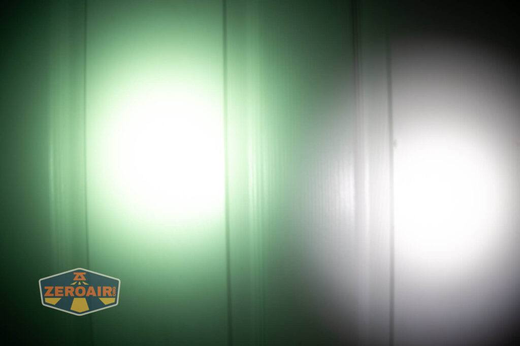 beamshots on door (at 1') compared to nichia 219b 4500K