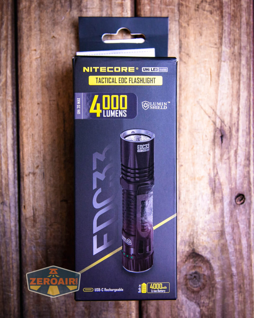 Nitecore EDC33 Rechargeable EDC flashlight box