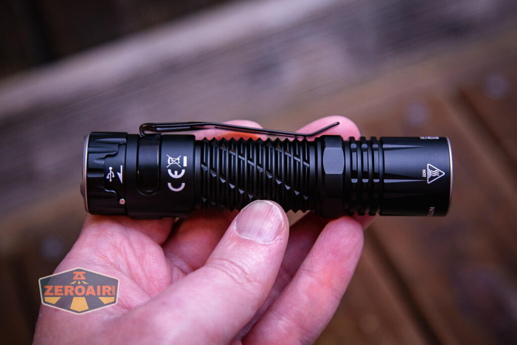Nitecore EDC33 Rechargeable EDC flashlight in hand