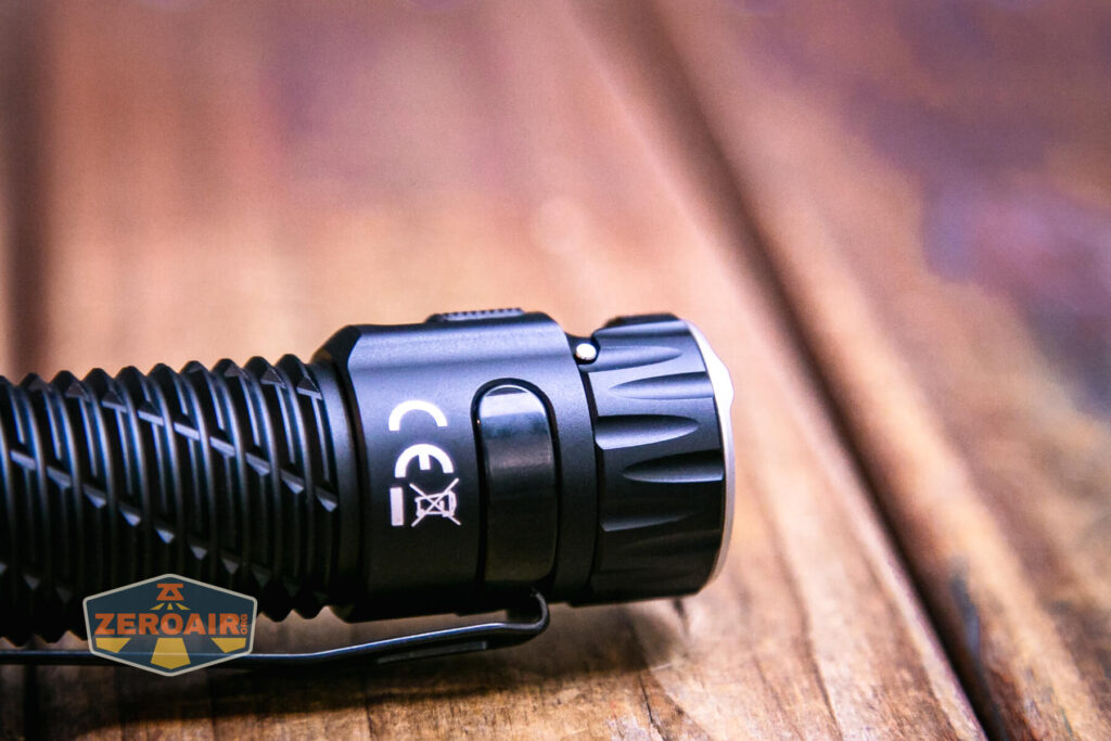 Nitecore EDC33 Rechargeable EDC flashlight charging clover open position