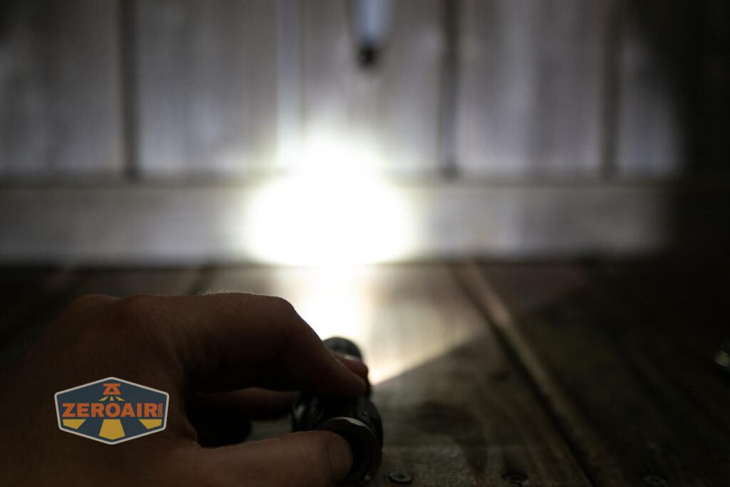 Nitecore EDC33 Rechargeable EDC flashlight emitter on