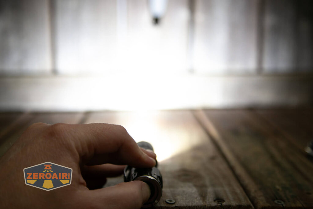 Nitecore EDC33 Rechargeable EDC flashlight emitter on