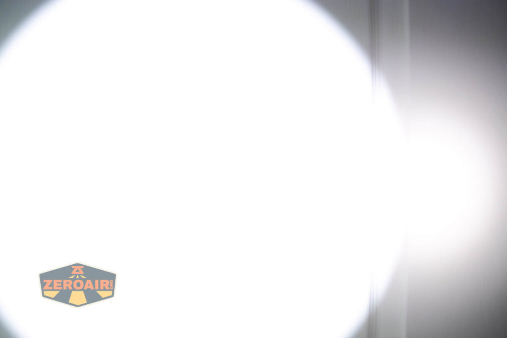 beamshots on door compared to nichia 219b