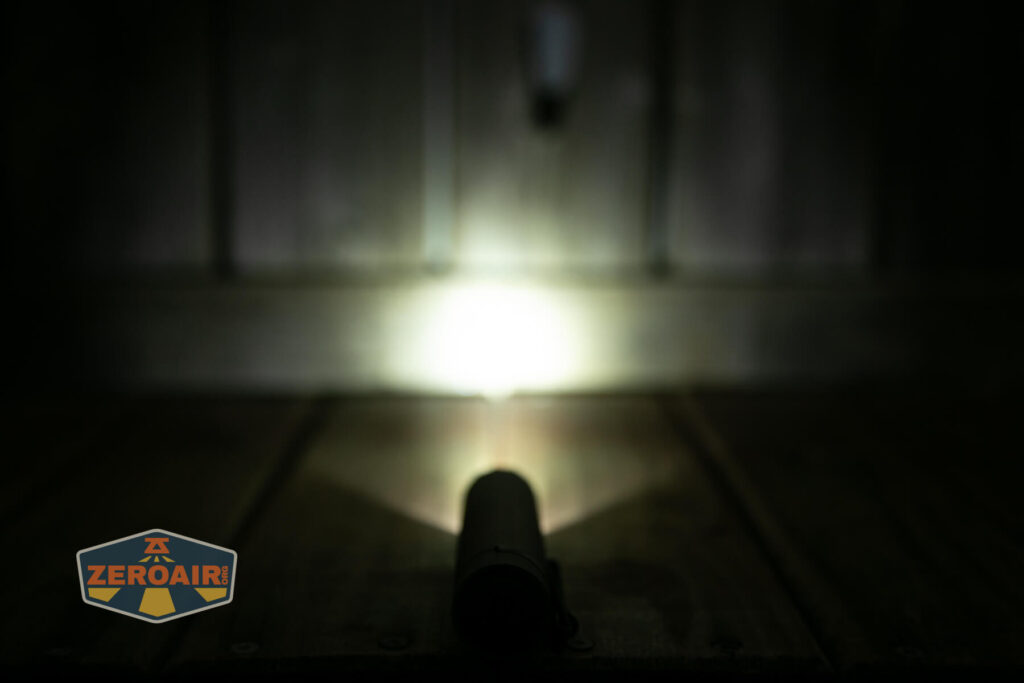 Speras E21 Titanium flashlight emitter on